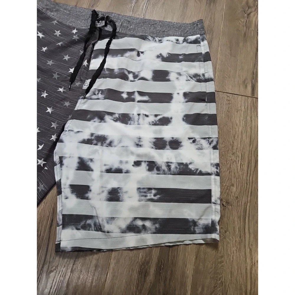 Depart West Board Shorts Men Size 40 Stars & Stripes Multicolor Lightweight 1317
